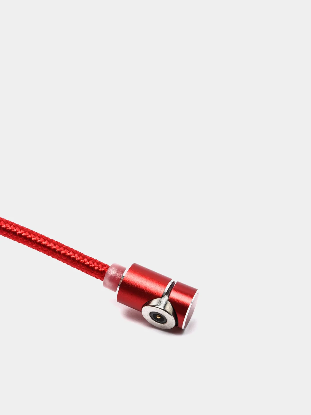 Красный usb кабель магнитный 3 в 1, сменные разъемы MicroUSB,Type-C,Lightning для Android и iPhone