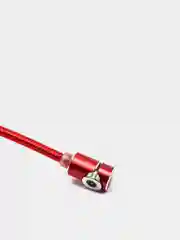 Красный usb кабель магнитный 3 в 1, сменные разъемы MicroUSB,Type-C,Lightning для Android и iPhone