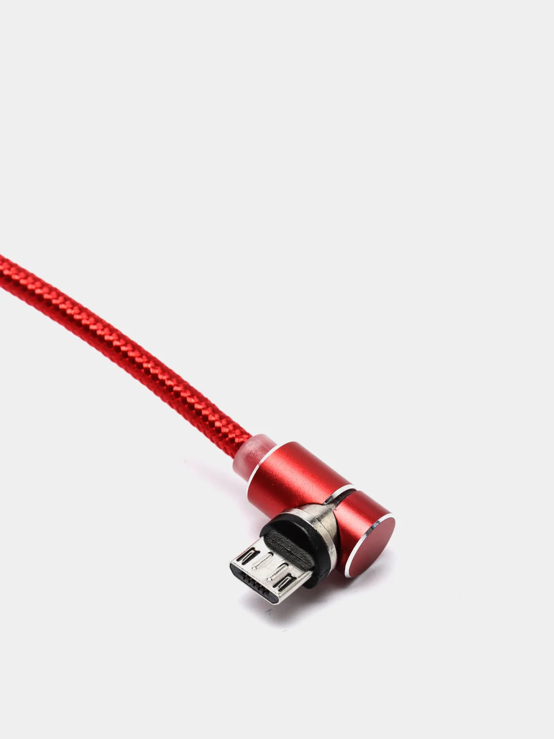 Красный usb кабель магнитный 3 в 1, сменные разъемы MicroUSB,Type-C,Lightning для Android и iPhone