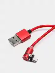 Красный usb кабель магнитный 3 в 1, сменные разъемы MicroUSB,Type-C,Lightning для Android и iPhone