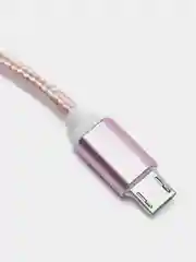 Розовый usb кабель для зарядки и передачи данных 2.0 А нейлоновый 1.35 м, micro usb, type c