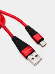 Красный usb кабель Borofone BU10 Micro-USB ткань 3A 1.2m