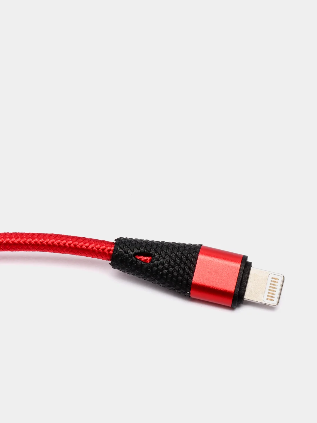 Красный usb кабель Borofone BU10 Lightning ткань 2.4A 1.2m (для Apple iPhone)