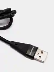 Черный usb кабель Borofone BU10 Micro-USB ткань 3A 1.2m