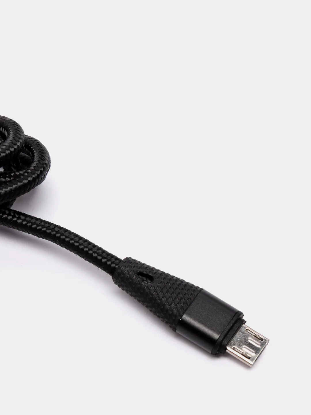 Черный usb кабель Borofone BU10 Micro-USB ткань 3A 1.2m
