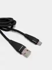 Черный usb кабель Borofone BU10 Micro-USB ткань 3A 1.2m