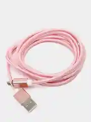 Розовый usb кабель магнитный Quick Charge 3.0 быстрый заряд с передачей данных, 2-х метровые