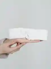Серебряный легкая повязка на голову из хлопка (ширина 7 см.)