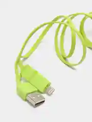 Самовтягивающийся кабель-улитка Floveme, с 2 головками: iPhone и micro SD