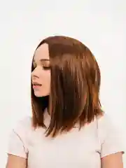 Терракотовый парик удлиненный боб