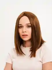 Терракотовый парик удлиненный боб