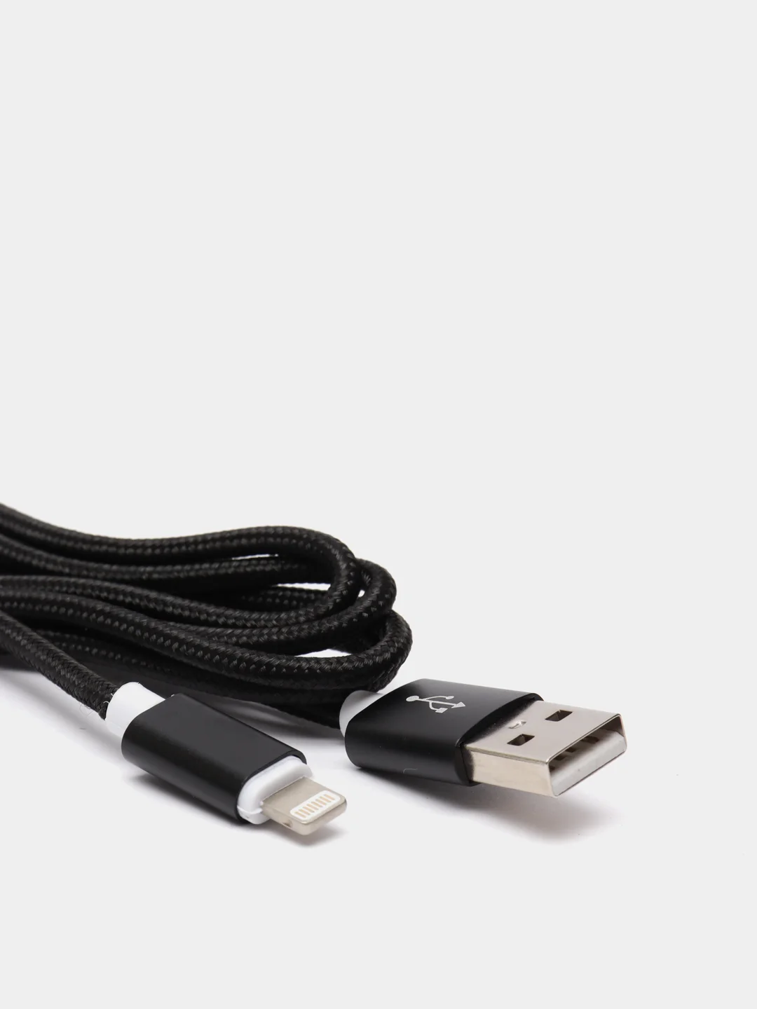 Черный usb кабель 2.0 А Apple Lythning, type C, micro usb