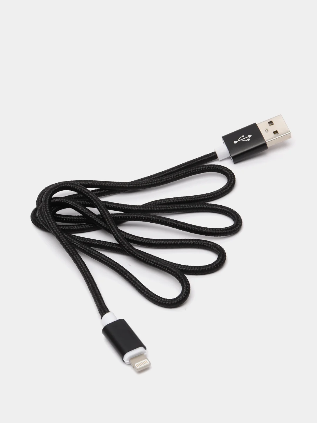 Черный usb кабель 2.0 А Apple Lythning, type C, micro usb