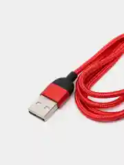 Красный usb Кабель для зарядки и передачи данных Charget 3.0 A (micro, Type C, Apple lightning)