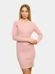 Коралловый платье женское, трикотажное, облегающее
