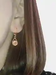 Желтый серьги с подвеской "Капелька"