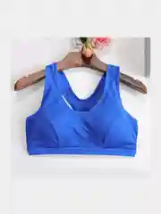 Синий топ женский, спортивный
