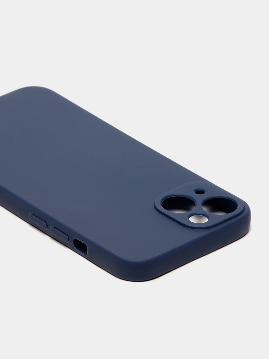 Темно-синий чехол для iPhone 13 Mini 12 Mini 13 Pro с защитой камеры силиконовый