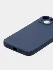 Темно-синий чехол для iPhone 13 Mini 12 Mini 13 Pro с защитой камеры силиконовый