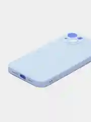 Голубой чехол для iPhone 13 Mini 12 Mini 13 Pro с защитой камеры силиконовый