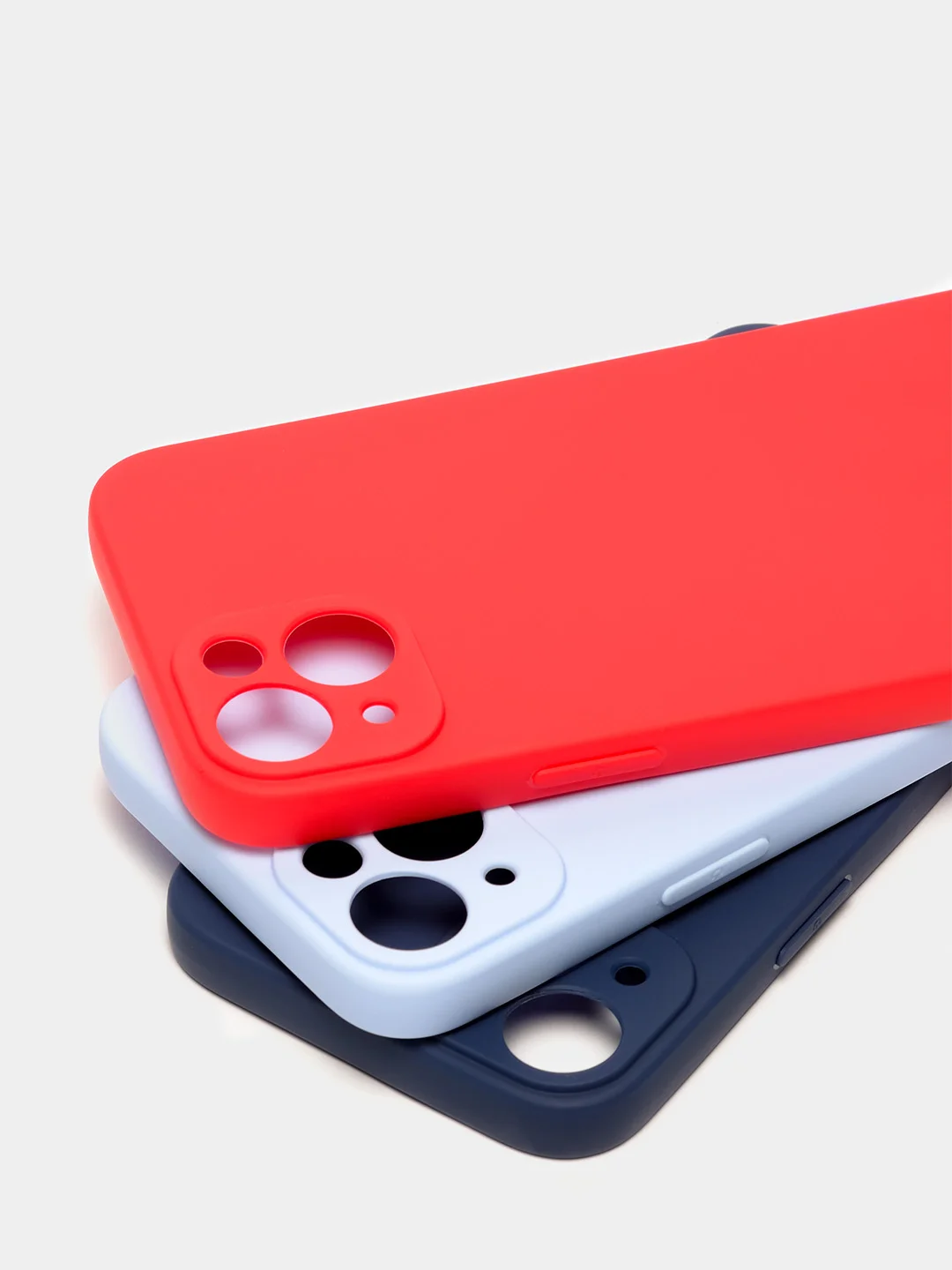 Голубой чехол для iPhone 13 Mini 12 Mini 13 Pro с защитой камеры силиконовый