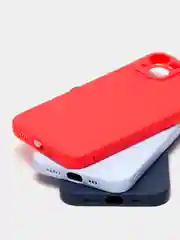 Голубой чехол для iPhone 13 Mini 12 Mini 13 Pro с защитой камеры силиконовый