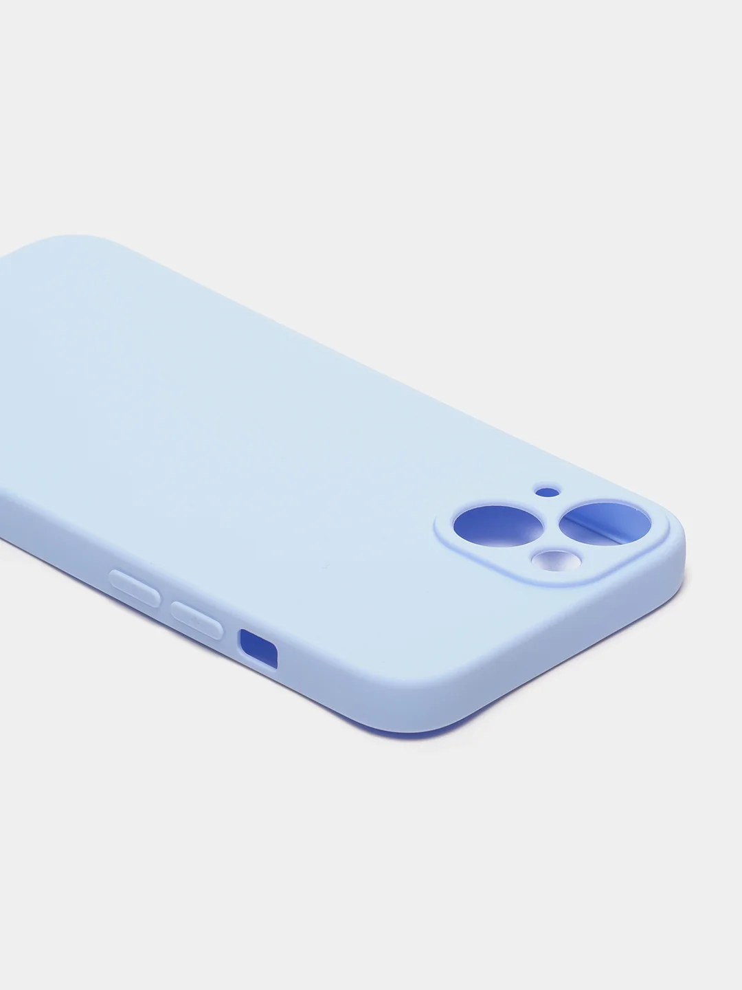Голубой чехол для iPhone 13 Mini 12 Mini 13 Pro с защитой камеры силиконовый