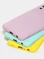 Чехол силиконовый с защитой камеры для Samsung A22 / M32 / M22 с бархатной подкладкой