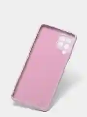 Лавандовый чехол силиконовый с защитой камеры для Samsung A22 / M32 / M22 с бархатной подкладкой