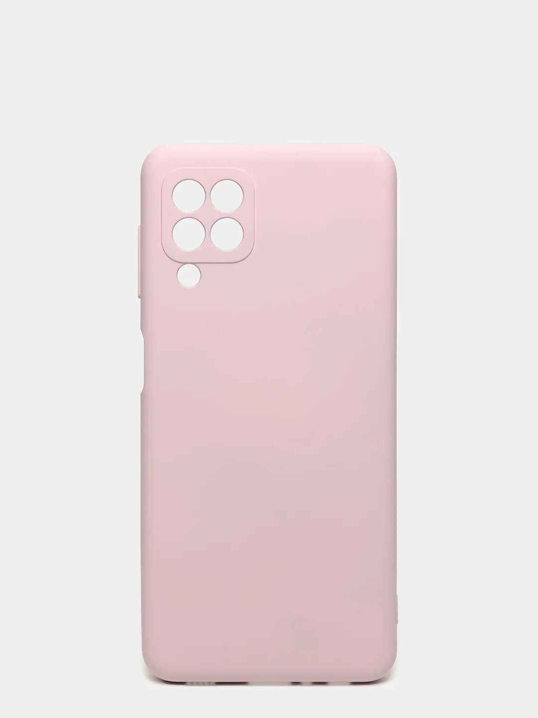Лавандовый чехол силиконовый с защитой камеры для Samsung A22 / M32 / M22 с бархатной подкладкой