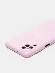 Лавандовый чехол силиконовый с защитой камеры для Samsung A22 / M32 / M22 с бархатной подкладкой