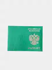 Лайм обложка для паспорта, выделанная кожа