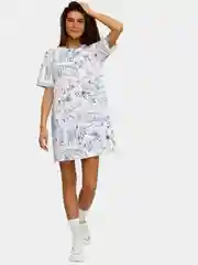 Белый платье-футболка Oversize, короткая туника, большие размеры 42-60