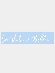 Наклейка на авто "la vita e bella - Жизнь прекрасна", 28 х 6 см