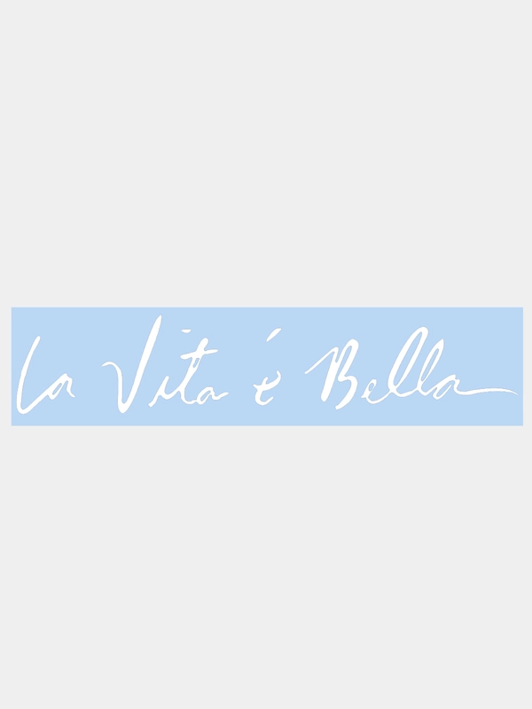 Наклейка на авто "la vita e bella - Жизнь прекрасна", 28 х 6 см
