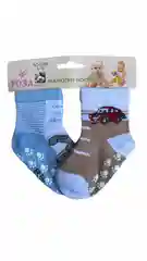 Белый носки детские противоскользящие, 2 шт