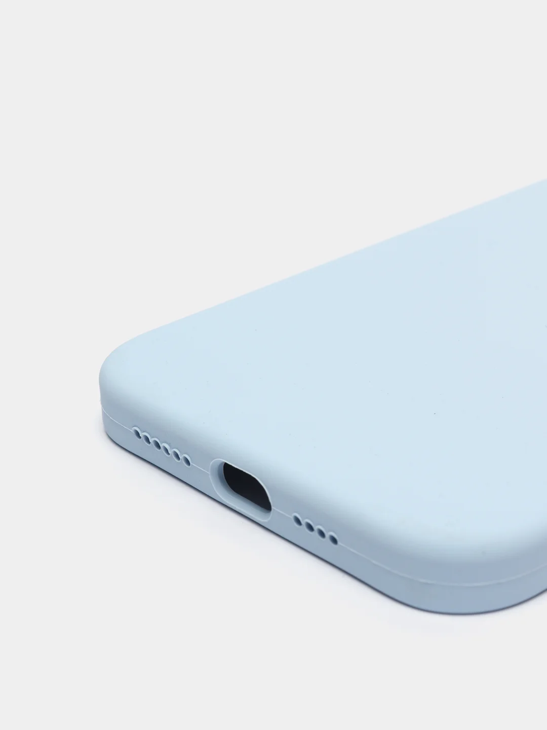 Светло-синий чехол Silicone Case Iphone 11,12,13,Pro,Max,12 mini,XR,X,XS,XsMax,7+,8+,7,8,SE,6,6S