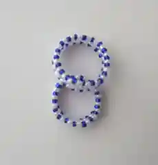 Синий кольцо из бисера
