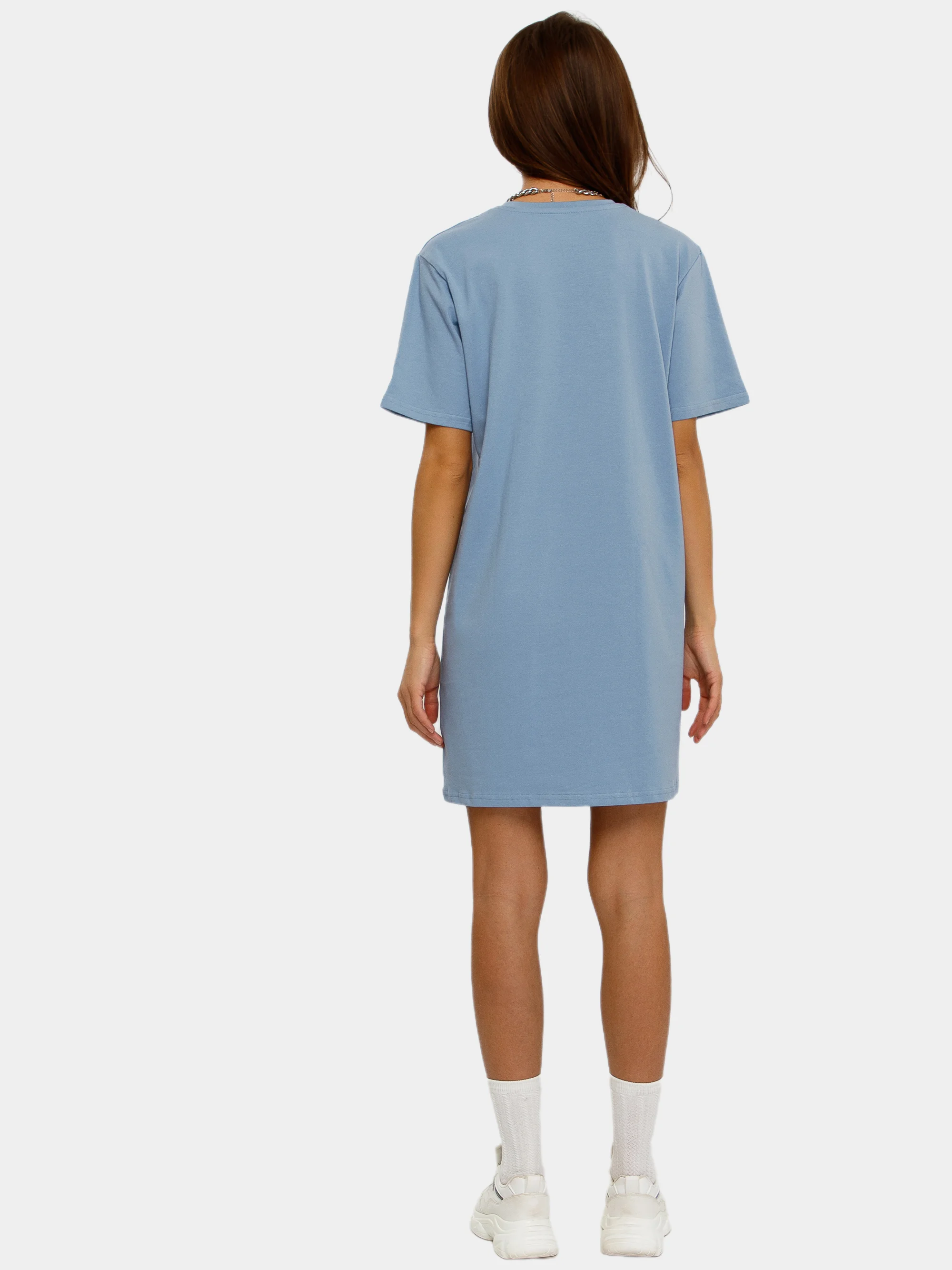 Платье-футболка Oversize с принтом, короткое