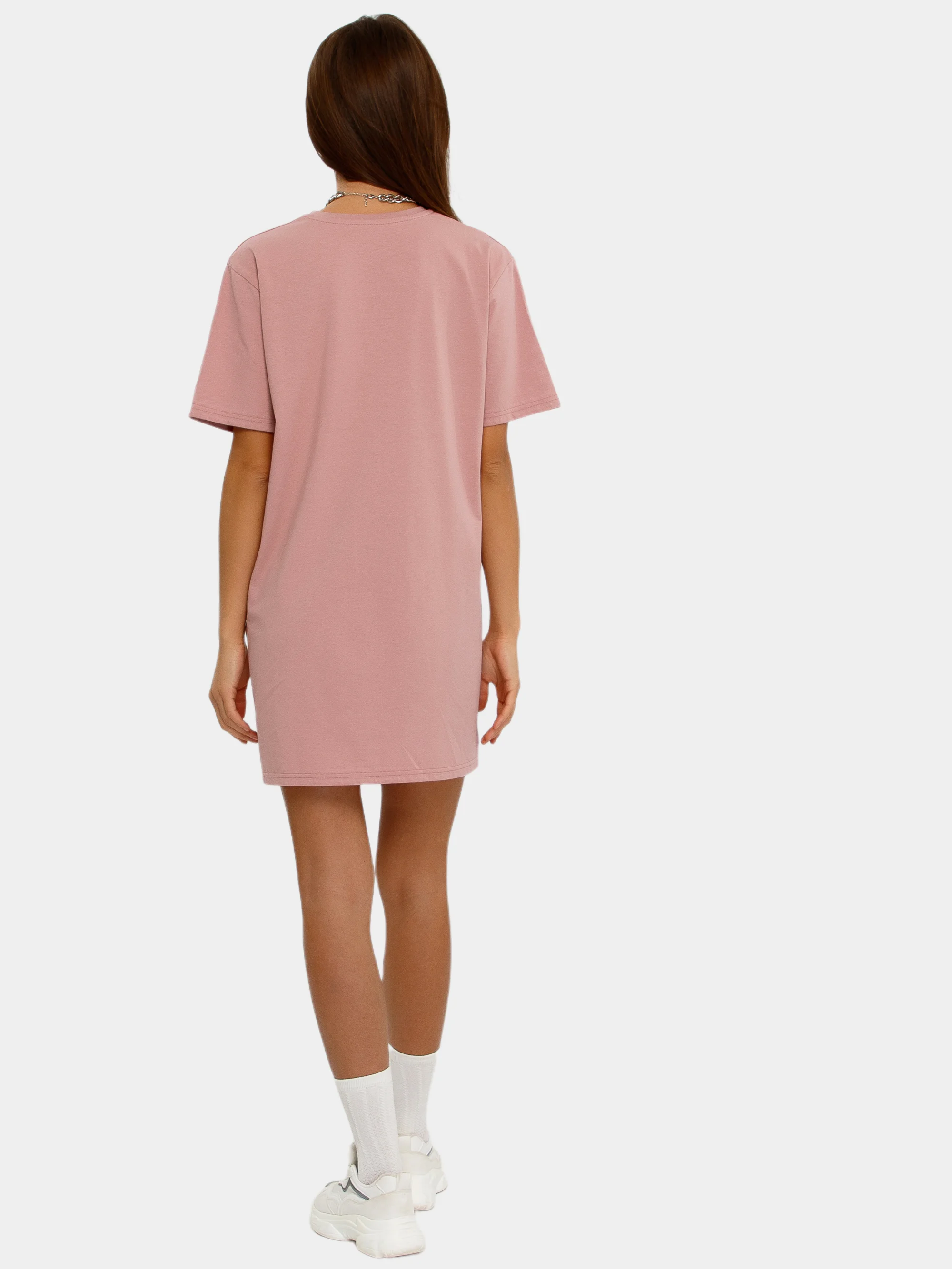 Платье-футболка Oversize с принтом, короткое