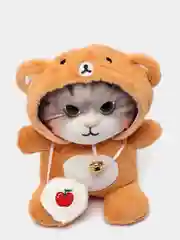Конфетный мягкая игрушка "Котенок в шубке" с колокольчиком, 30 см