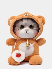 Мягкая игрушка "Котенок в шубке" с колокольчиком, 30 см