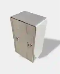 Розетка двойная, с заземлением, накладная, наружняя, 16А, 250В, белая накладная