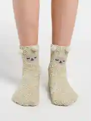 Зеленый махровые женские носки 3D