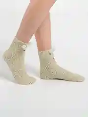 Зеленый махровые женские носки 3D