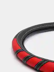 Оплетка на руль (чехол на руль) SKYWAY Combo-2 S Черно/Красная экокожа спорт ECO S01102285