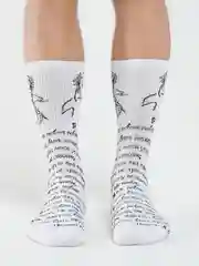 Белый носки мужские, с надписями