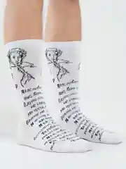 Белый носки мужские, с надписями