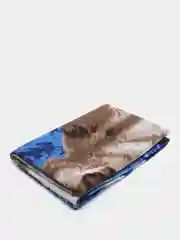 Серый банное полотенце, вафельное, хлопок, 75 х 150 см, на день рождения