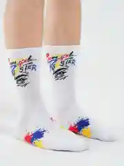 Желтый носки мужские, с надписями